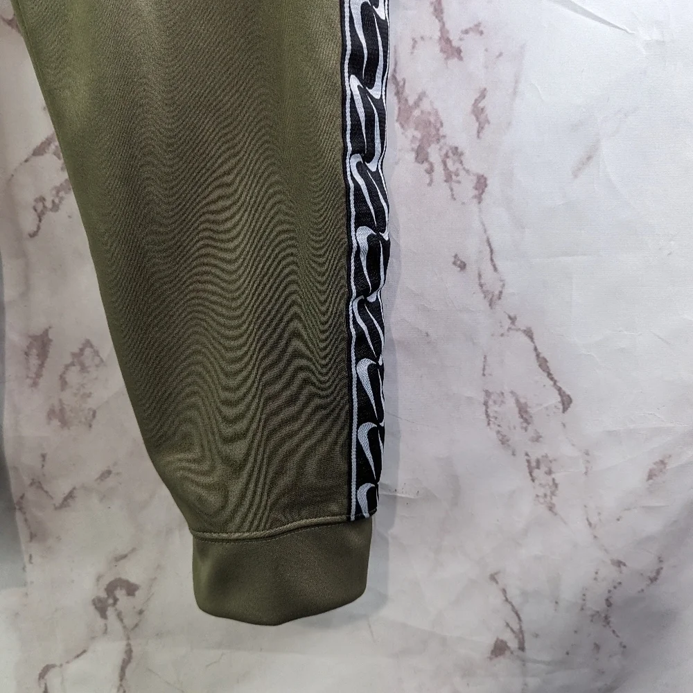 Nike Pants Womens Large Green Practice Track Basketball Warm Up Jogger Stripe